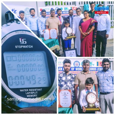 அரேபிய சிறுவனின் சாதனையை முறியடித்த இலங்கை சிறுவன்; நீச்சல் போட்டியில் 6 வயது சிறுவன் புதிய சாதனை 